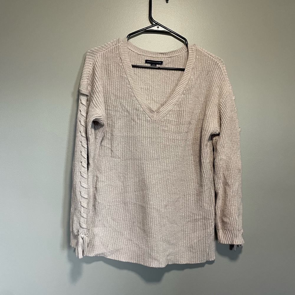 off white american eagle sweater